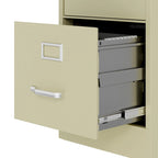 Classificatore verticale a 4 cassetti per documenti formato Letter, beige/nero/grigio, 1 persona