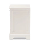Comodino con 1 cassetto, Nero / Bianco sporco / Grigio
