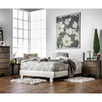 Letto King Size imbottito con piattaforma bianco/espresso/grigio/avorio, in similpelle o tessuto, per 1 persona