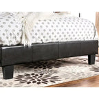 Letto King Size imbottito con piattaforma bianco/espresso/grigio/avorio, in similpelle o tessuto, per 1 persona