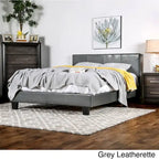 Letto King Size imbottito con piattaforma bianco/espresso/grigio/avorio, in similpelle o tessuto, per 1 persona
