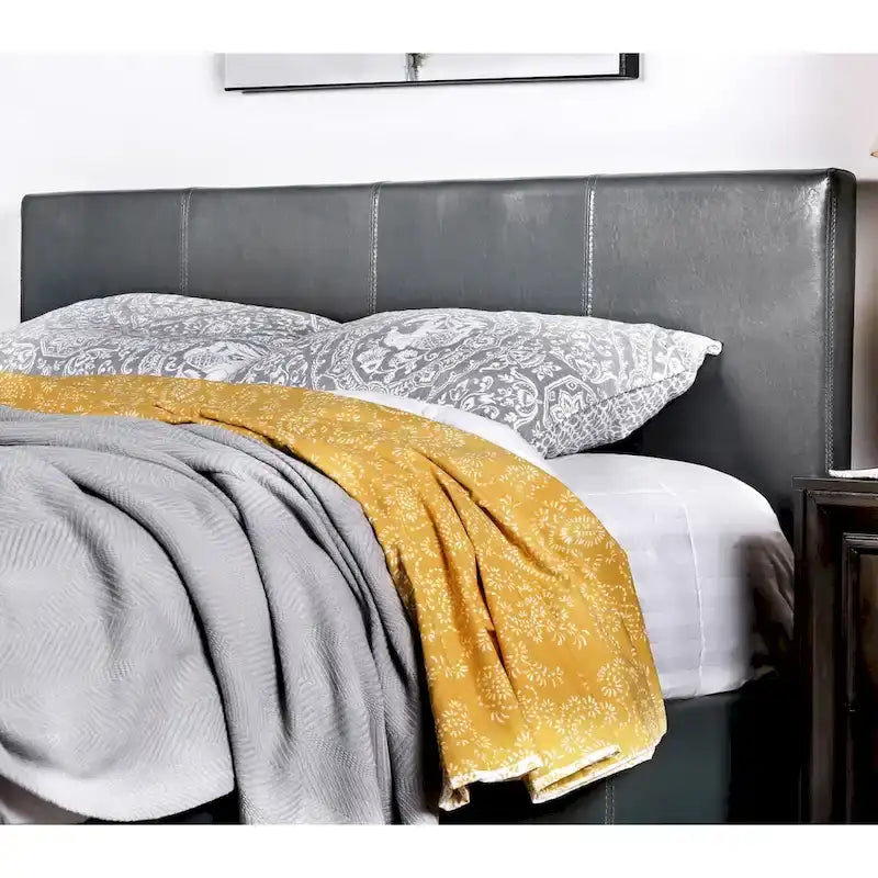 Letto King Size imbottito con piattaforma bianco/espresso/grigio/avorio, in similpelle o tessuto, per 1 persona