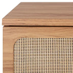 Cassettiera a 3 cassetti in rattan – Noce / Nero anticato / Bianco / Nero / Rovere, finitura naturale, montaggio da 1 persona