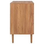 Cassettiera a 3 cassetti in rattan – Noce / Nero anticato / Bianco / Nero / Rovere, finitura naturale, montaggio da 1 persona