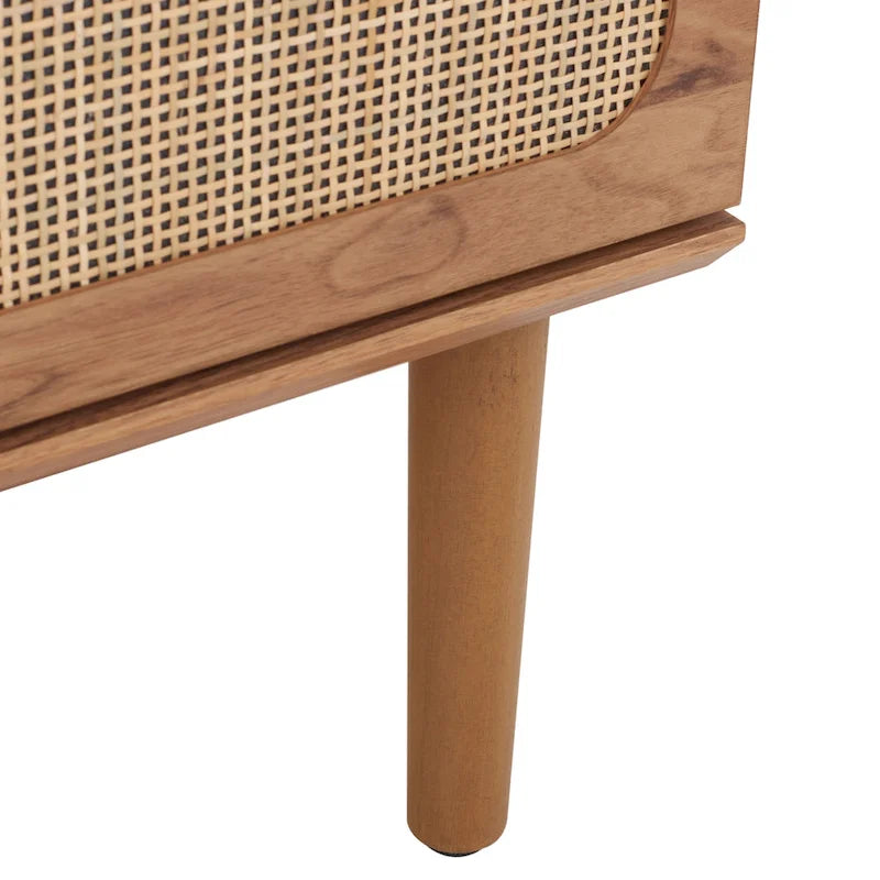 Cassettiera a 3 cassetti in rattan – Noce / Nero anticato / Bianco / Nero / Rovere, finitura naturale, montaggio da 1 persona