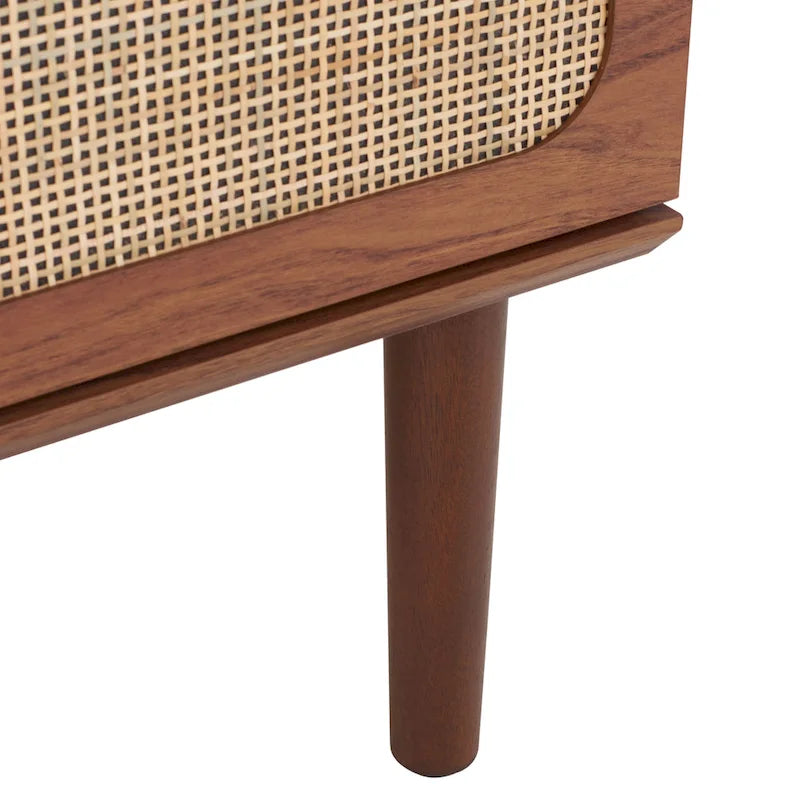 Cassettiera a 3 cassetti in rattan – Noce / Nero anticato / Bianco / Nero / Rovere, finitura naturale, montaggio da 1 persona