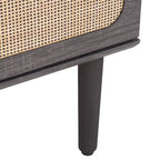 Cassettiera a 3 cassetti in rattan – Noce / Nero anticato / Bianco / Nero / Rovere, finitura naturale, montaggio da 1 persona