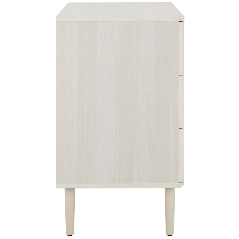 Cassettiera a 3 cassetti in rattan – Noce / Nero anticato / Bianco / Nero / Rovere, finitura naturale, montaggio da 1 persona