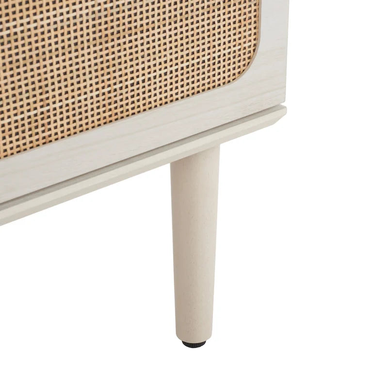Cassettiera a 3 cassetti in rattan – Noce / Nero anticato / Bianco / Nero / Rovere, finitura naturale, montaggio da 1 persona
