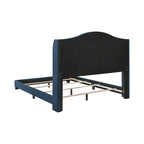 Letto imbottito trapuntato con schienale a cammello blu/grigio/beige – una piazza e mezza/matrimoniale/king-size