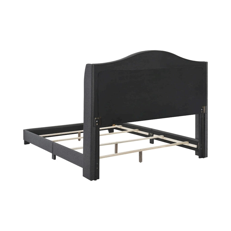 Letto imbottito trapuntato con schienale a cammello blu/grigio/beige – una piazza e mezza/matrimoniale/king-size