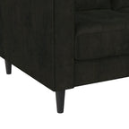 Divano componibile reversibile bicolore grigio chiaro/velluto nero, 2 posti con chaise longue mobile