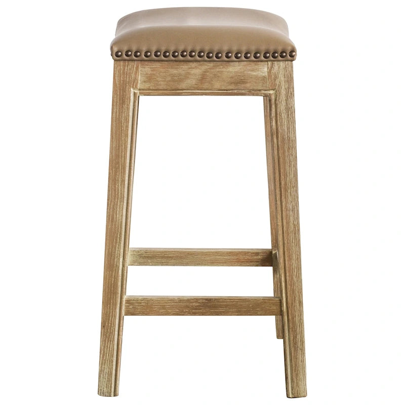 Sgabello da bancone Elmo in pelle rigenerata