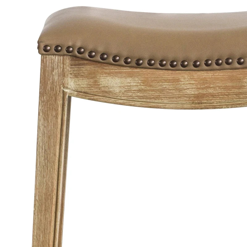 Sgabello da bancone Elmo in pelle rigenerata