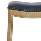 Sgabello da bancone Elmo in pelle rigenerata