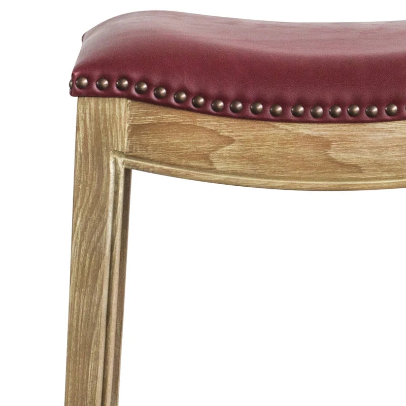 Sgabello da bancone Elmo in pelle rigenerata