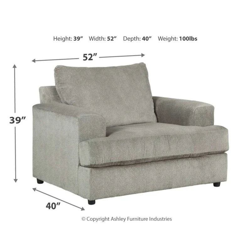Poltrona "Ash" in microfibra oversize – 1 posto