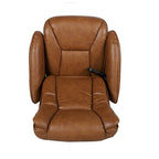 Poltrona reclinabile massaggiante in LeatherSoft nera/marrone con poggiapiedi, singola