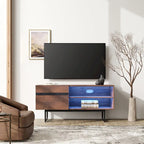 Mobile TV con luci LED, stile industriale, adatto per TV fino a 55"