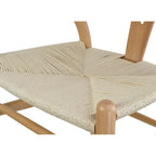 Sedia da pranzo Y-Back nera/arancione, sedile in corda di carta intrecciata, legno massello, singola