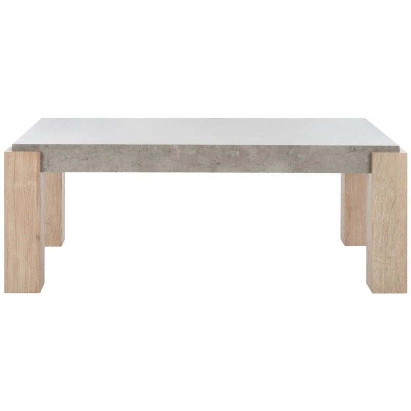 Tavolino da Caffè Grigio Chiaro Effetto Calcestruzzo, 45"L x 25"P x 17"H