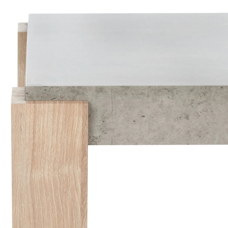 Tavolino da Caffè Grigio Chiaro Effetto Calcestruzzo, 45"L x 25"P x 17"H