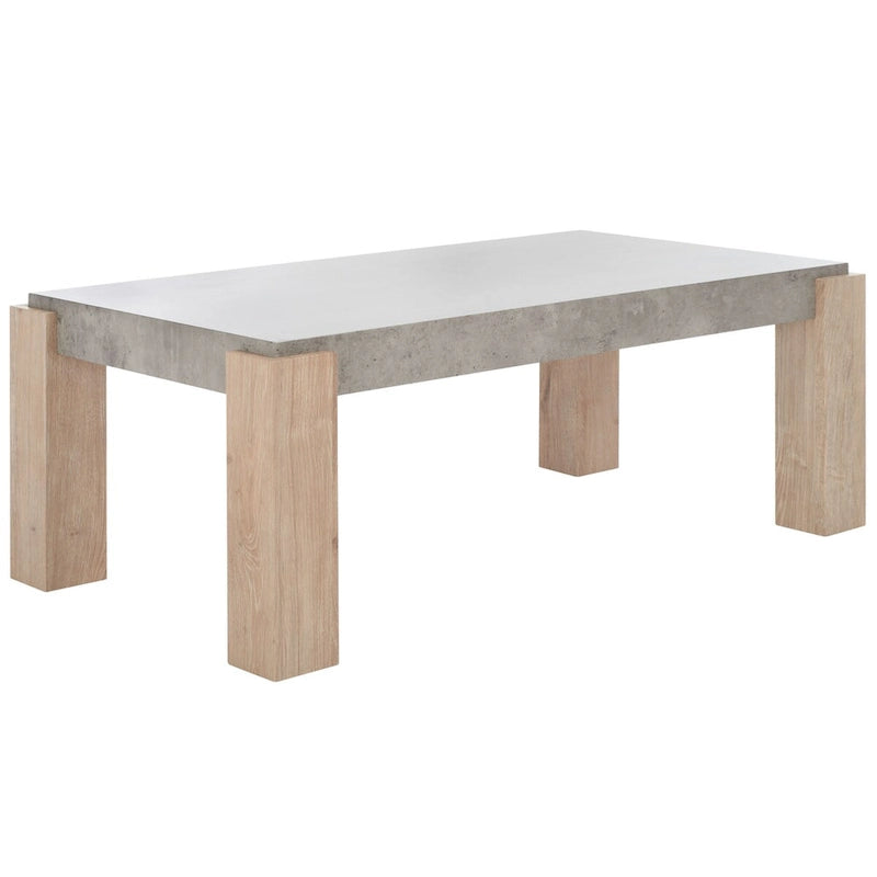 Tavolino da Caffè Grigio Chiaro Effetto Calcestruzzo, 45"L x 25"P x 17"H