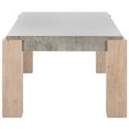 Tavolino da Caffè Grigio Chiaro Effetto Calcestruzzo, 45"L x 25"P x 17"H