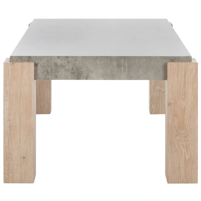 Tavolino da Caffè Grigio Chiaro Effetto Calcestruzzo, 45"L x 25"P x 17"H