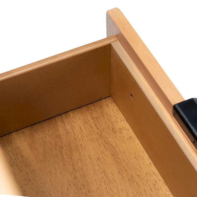 Cassettiera in rattan a 3 cassetti stile Mid-Century Naturale