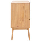 Cassettiera in rattan a 3 cassetti stile Mid-Century Naturale
