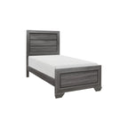 Set camera da letto moderno grigio con pannelli, 3 pezzi, Queen/Full/Twin