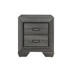 Set camera da letto moderno grigio con pannelli, 3 pezzi, Queen/Full/Twin