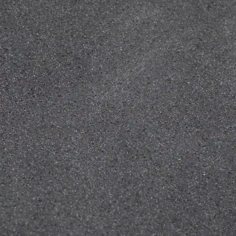Tavolino rotondo moderno nero, piano in vetro reversibile, 1 persona
