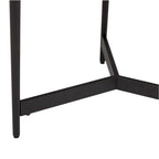Tavolino rotondo moderno nero, piano in vetro reversibile, 1 persona