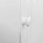 Mobile Contenitore Intagliato a 4 Ante, Bianco / Bianco Antico / Verde Menta, Gambe in Pino