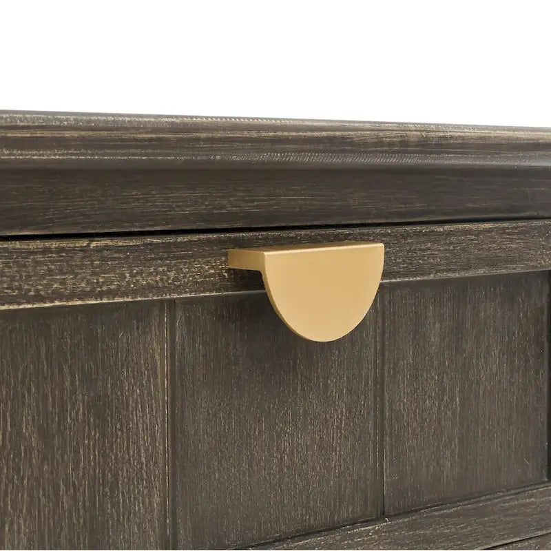 Comodino a 2 cassetti, Verde oliva / Grigio chiaro, Stile americano, Singolo