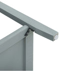 Comodino a 2 cassetti, Verde oliva / Grigio chiaro, Stile americano, Singolo