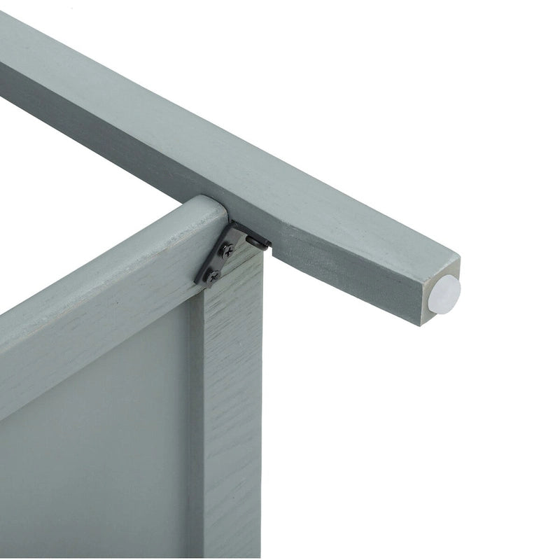 Comodino a 2 cassetti, Verde oliva / Grigio chiaro, Stile americano, Singolo