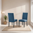 Fabric Dining Chairs with Nailhead Trim,Set of 2