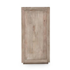 Credenza a 4 ante in legno di mango color tortora e canna