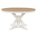 Tavolo da pranzo ovale allungabile da 54", rovere naturale / effetto legno naturale / espresso, 4–6 posti a sedere