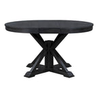 Tavolo da pranzo ovale allungabile da 54", rovere naturale / effetto legno naturale / espresso, 4–6 posti a sedere