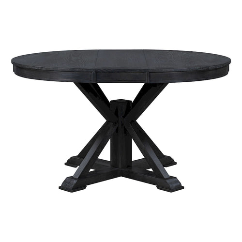 Tavolo da pranzo ovale allungabile da 54", rovere naturale / effetto legno naturale / espresso, 4–6 posti a sedere