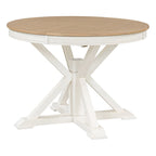 Tavolo da pranzo ovale allungabile da 54", rovere naturale / effetto legno naturale / espresso, 4–6 posti a sedere