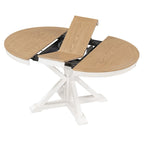Tavolo da pranzo ovale allungabile da 54", rovere naturale / effetto legno naturale / espresso, 4–6 posti a sedere