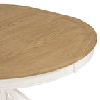 Tavolo da pranzo ovale allungabile da 54", rovere naturale / effetto legno naturale / espresso, 4–6 posti a sedere