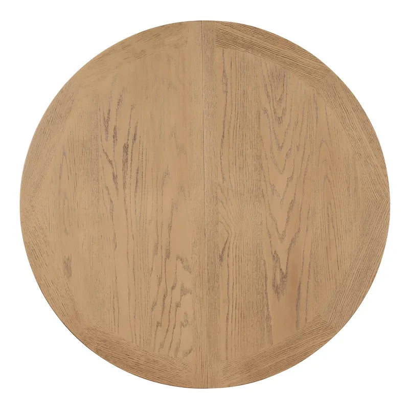 Tavolo da pranzo ovale allungabile da 54", rovere naturale / effetto legno naturale / espresso, 4–6 posti a sedere
