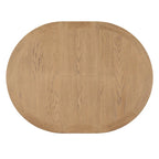Tavolo da pranzo ovale allungabile da 54", rovere naturale / effetto legno naturale / espresso, 4–6 posti a sedere