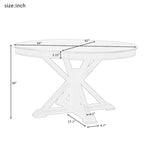Tavolo da pranzo ovale allungabile da 54", rovere naturale / effetto legno naturale / espresso, 4–6 posti a sedere